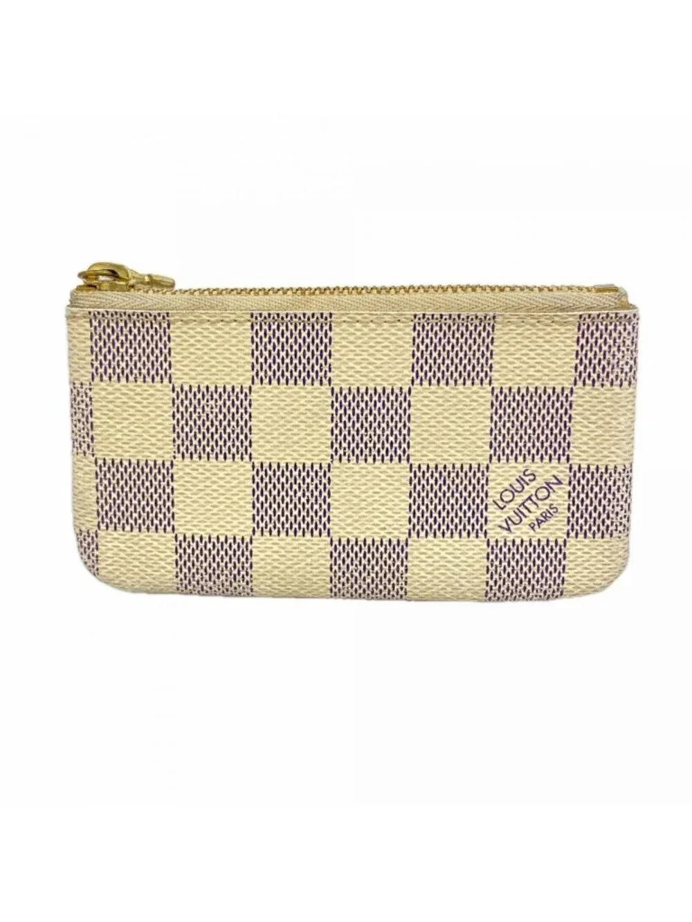 Louis Vuitton Coin Case Damier Azur Pochette Cles White